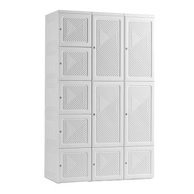 China 2021 viable hot sale cube bedroom portable wardrobe on sale AntBox cabinet wardrobes pp color plastic wardrobes for sale