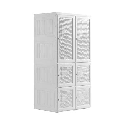 China 2021 Newest DIY Plastic Wardrobe (Size) Adjustable Quick Fold For Home Use for sale