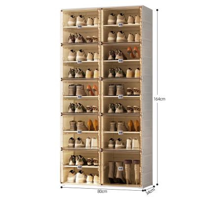 China Foldable Plastic Drawer Organizer Storage Boxes Bins Shoe Organizer for sale