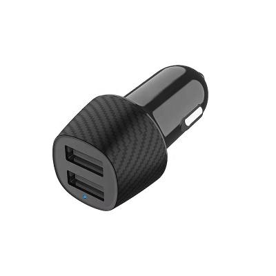 China 2021 Dual USB 12W Mini Size Universal Car Charger 2 Port Small Size Fast Charging for sale