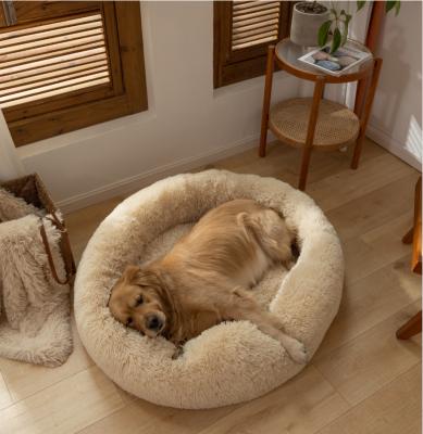 China Best Service Dropshipping Pet Dog Bed Donut Cuddler Dog Bed Cushion Supply Soft Warm Soothing Agent Viable Cat Cushion for sale