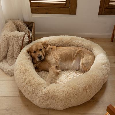 China Dropshipping viable supplier for dog bed pet cushions mat donut cuddler pet bed plush cat and dog bed sofa for sale