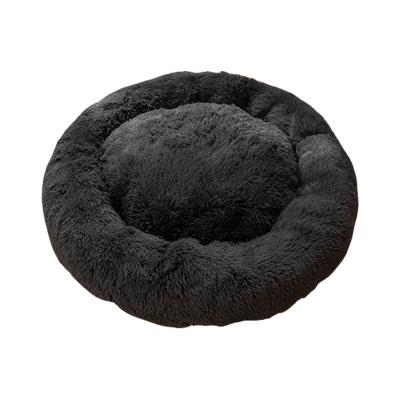 China Luxury Round Washable Plush Dog Cushion Dog Cushion Dropshipping Donut Resting Soothing Cushion For Dog for sale