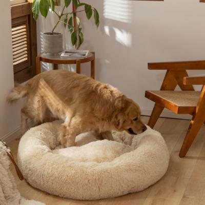 China China Suppliers Dog Neck Cushion Pet Manufacturer Viable Dog Bed For Cats Calming Shaggy Mat Vegan Fur Donut Dog Cuddler For Dropshipping for sale