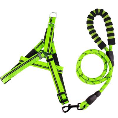 China Hot DETACHED Nylon Reflective Nylon Harness Hot Selling Pet Dog Leash Pull Rope Fast Shipping Cheap Agents To South Africa Via Se for sale