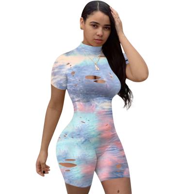 China hot sale Anti-wrinkle CS37Q603 2 ripped women cotton tube top women rompers bodycon overalls for sale