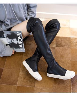 China CS040 Women's Boot 2021 Breathable Leather New Arrivals Over The Knee Boots For Ladies Shoes Winter Boots for sale