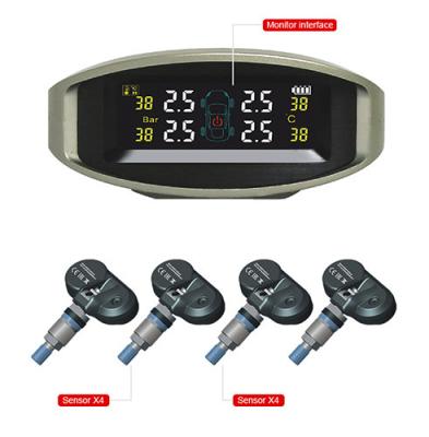 China Van de de Banddruk van TPMS het Automatische Controlesysteem met LEIDENE Vertoning 4 Ingebouwde Sensoren Te koop