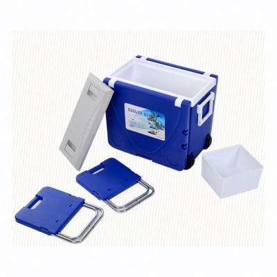 China Waterproof Color Customized Foldable 28L Table Box Cooler Ice Chest Cooler Box for sale