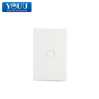 China PC and Alloy Copper YOU High Quality Wall Switches U1501-V Modern Hardware 1 PC Strip Wall Switch for sale