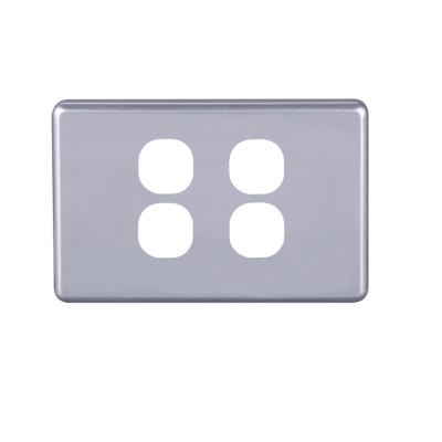 China Stylish Design YOU Market 4 Key Strip Australia Aluminum Switch Cover for sale