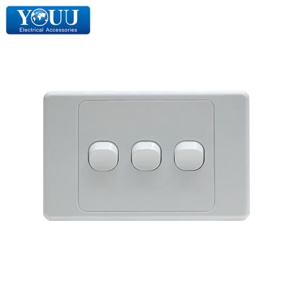 China Easy Installation YOU Draw Up Button Wall Switch U1903 White Color Electrical Wall Switch for sale