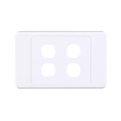 China Stylish Design YOU Lamp Switch Plate Cover PC Material 4 Gang Switch Wall Plate for sale