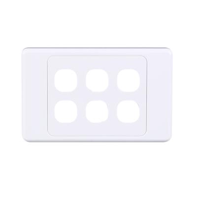 China YOU Switch Wall Plate OEM Logo 6 Gang Switch Plate U1926 for sale