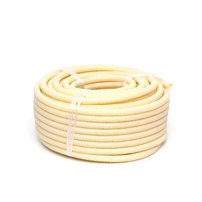 China PVC YOU Various Style White Color 20mm Middle Heavy Electrical Flexible Corrugated Duct for sale