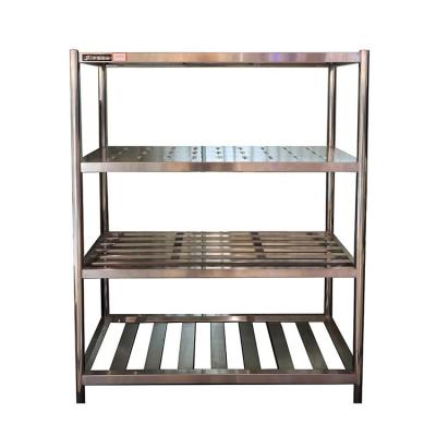 China Hot Selling 4 Tier Corrosion Protection Living Room Factory Rack Kitchen Spice Rack Bathroom Storage Rack for sale