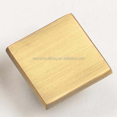 China Modern Zinc Alloy Single Hole Square Hole Furniture Wardrobe Door Pulls Knobs Drawer Dresser Knobs Cabinet Kitchen Handle for sale