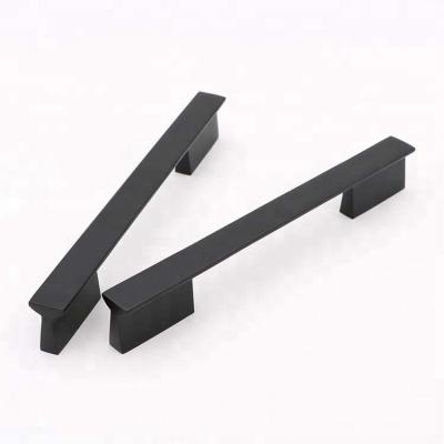 China Modern Fancy Aluminum Profile Furniture Wardrobe Pull Kitchen Desk Drawer Handle Black Aluminum Cabinet Door Pulls for sale