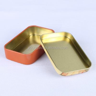 China Vintage Recyclable Mint Packaging Chocolate Rectangle Tin Box for sale