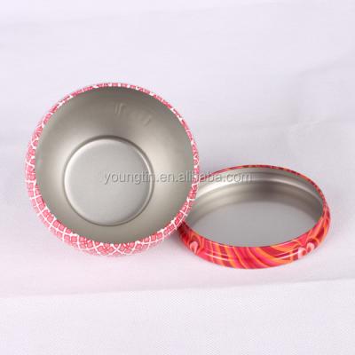 China Recycled Materials Customized Logo Candy Cookies Bowl Shaped Tin Box for sale