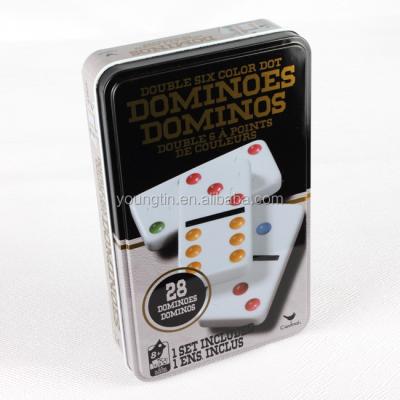 China Recyclable Dominoes Games Tin Box for sale