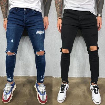 China 2022 new small hole denim QUICK DRY hot selling pants fashion casual men's jeans for sale