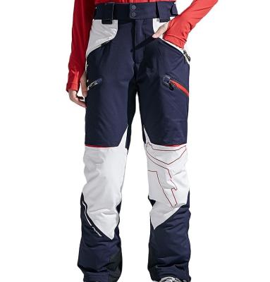 China Ski Pants With Solid Color Breathable Waterproof Windproof Brace Padded Long Warm Snow Pants For Women's Fashion Hot Sales for sale