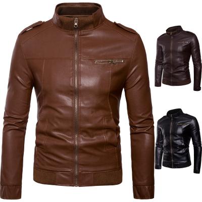 China Latest Design Leather Jacket Leather Jackets Motorcycle Mens QUICK DRY Best Selling Leather Jacket for sale