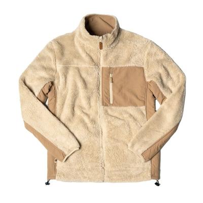 China Breathable Winter Men Fashion Design Plaid Fleece Jacket Customize Windbreaker Fur Polyester Military Jacket for sale