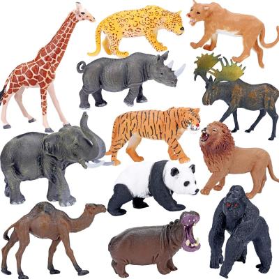 China Attractive African Jungle Toy Animal Elephant, Giraffe, Lion, Tiger, Gorilla Safari Animal Statue Large Plastic for sale