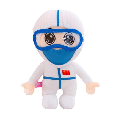 China Nursing Staff Nurse Plush Dolls With Protective Suit Custom Cute Brave Heroes Medical Workers Stuffed Toys Nurse Nurse Plush Dolls for sale