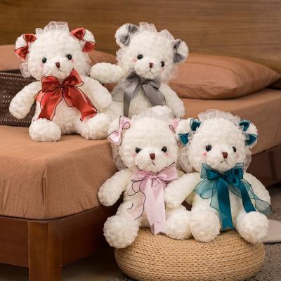 China Wholesale Custom Decoration Teddy Bear Plush Cute Teddy Bear With Silk Scarves for sale