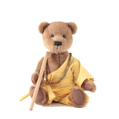 China Creative Stuffed Dressing Martial Teddy Bear Chinese Kungfu Stuffed Toy Bear Doll Monk Bear Dressing Doll Plush Doll for sale