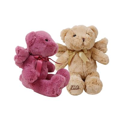 China Kids Gift / Promotion Customized Design Soft Plush Toy Stuffed Teddy Bear Angel Animal Bear With Wings for sale