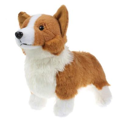 China Custom Realistic Standing Stuffed Corgi Plush Puppy Decoration Gift/Promotion/Toy for sale