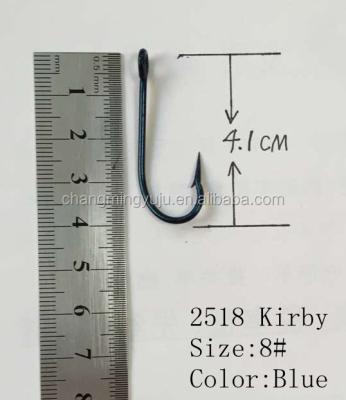 China Hot Selling High Carbon Steel Fish Hook 2518 Kirby Fish Saltwater Double Ringed Fish Size 8 for sale