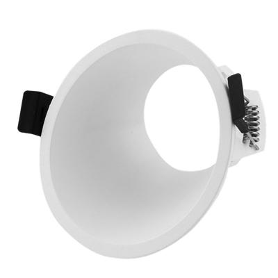 China Modern Cheap Price Round Square White Plastic Led Light Cover Raw Material MR16 GU10 G5.3 Aluminum Recessed Downlight Fitting Housing for sale