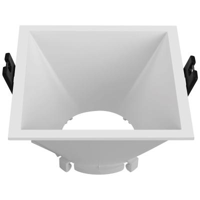 China Modern HOT Selling Light Housing MR16 GU10 G5.3 White Round Square PC Material Recessed Led Downlight Fixture Housing for sale