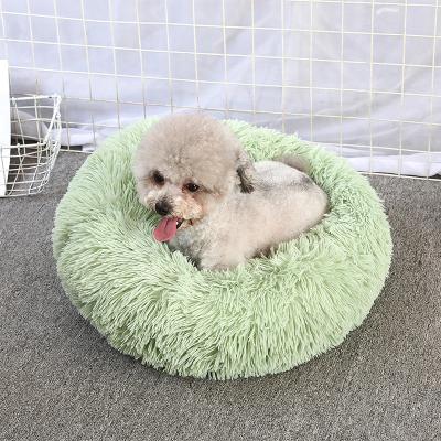 China Elephant Gray Brown Circular Pet Mat Dark Cat Dog Pet Nest Plush Bed Travel Removable Blanket Large for sale