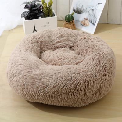 China Elephant Gray Brown Circular Pet Mat Dark Cat Dog Pet Nest Plush Bed Travel Removable Blanket Large for sale