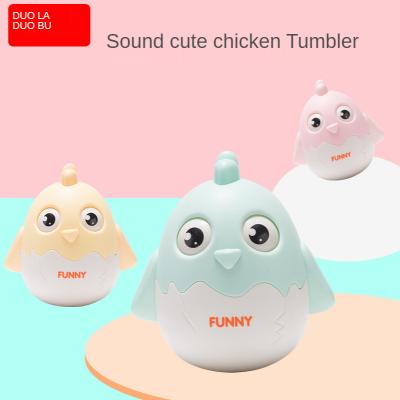 China 100% Eco-friendly Acoustic Cute Chicken Rockers Winking And Nodding Cute Q Pet Chick Toy for sale