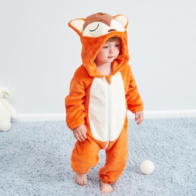 China Lovely Autumn Warm Cute Animal Shape Baby Flannel Overalls Spring Soft Skin Friendly Baby Clothes for sale