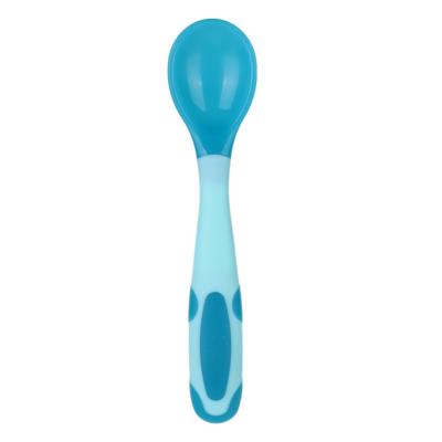 China BPA Free Baby Bendable Twist and Temperature Training Spoon, Elbow Twist for sale