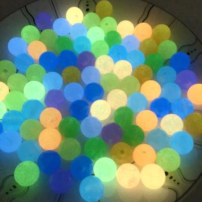 China DIY CRAFT Acrylic Plastic Bead Luminous Round Glow In The Dark Peach Beads 500g/bag 6mm 8mm 10mm 12mm for sale