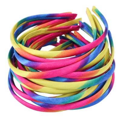 China Latest Hot Selling Glossy Printing Colorful Unique Headband Hairhoop Plastic Headband for sale