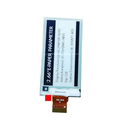 China OKRA factory BW black white  SPI 2.66inch 152x296 e-paper module e-ink display screen for Price tags Digital tags 2.66inch for sale