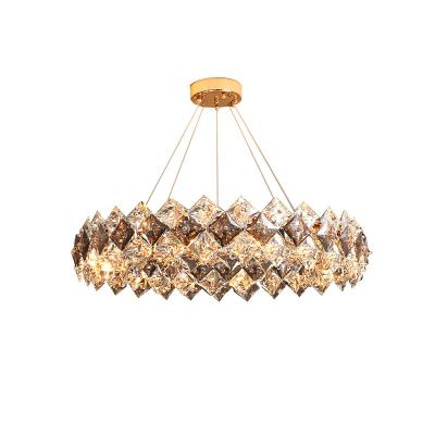 China Modern Modern Round Ring Crystal Chandelier For Living Room Hotel Home Villa Decorative Use for sale