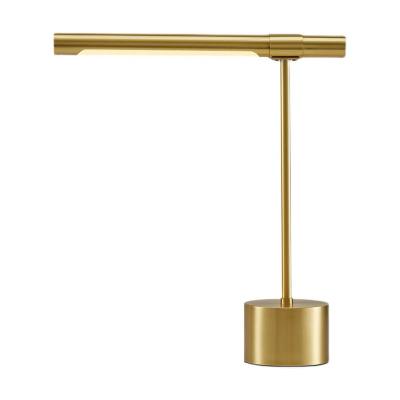 China Lighting works modern and contemporary metal table lamp with metal shade bronze for sale