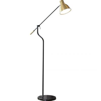 China Lighting Works Custom High Quality Black With Gold Decoration Floor Lamp For Study Room for sale