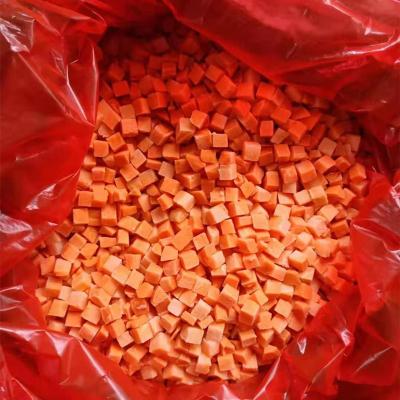 China Fresh IQF Cut Frozen Carrots Vegetables Carrot Chunks for sale